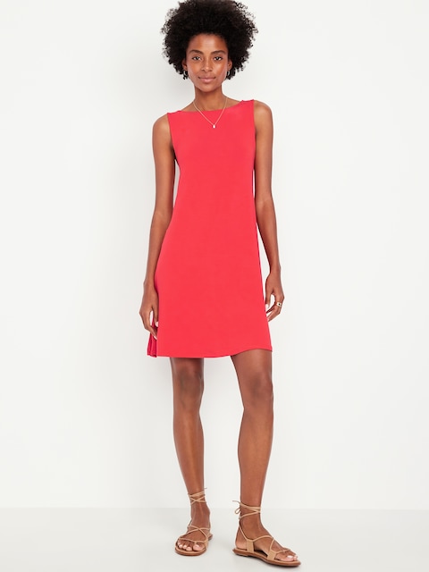 Robe courte trapèze sans manches
