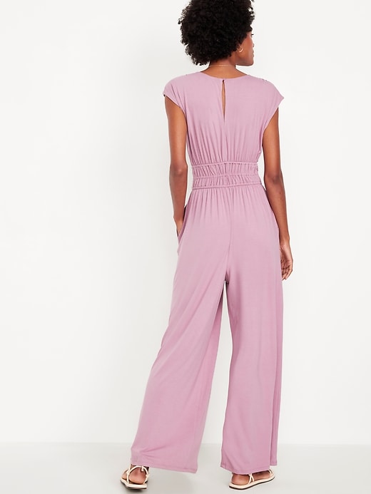 Image number 8 showing, Waist-Defined Wide-Leg Jumpsuit