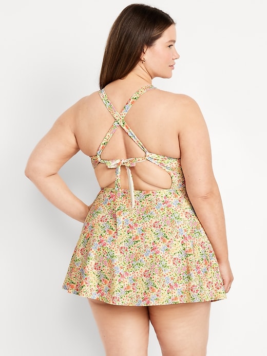 Image number 8 showing, Matte Tie-Back Swim Dress