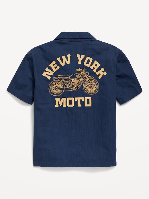 Image number 3 showing, Loose Short-Sleeve Graphic Shirt for Boys