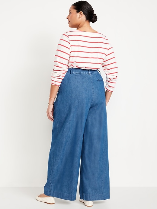 Image number 7 showing, Extra High-Waisted Taylor Super Wide-Leg Trouser Pants