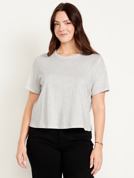 Image number 5 showing, EveryWear Crew-Neck Crop T-Shirt