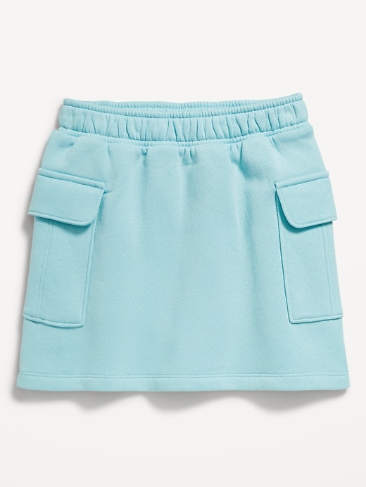 View large product image 1 of 1. High-Waisted Fleece Cargo Skort for Girls