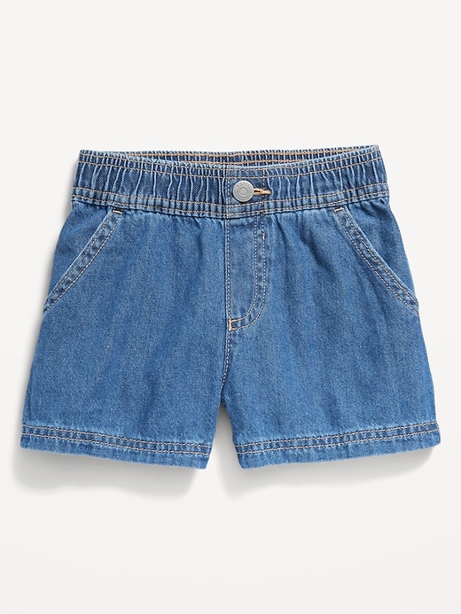 View large product image 1 of 1. Pull-On Jean Shorts for Toddler Girls