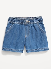 Image number 1 showing, Pull-On Jean Shorts for Toddler Girls