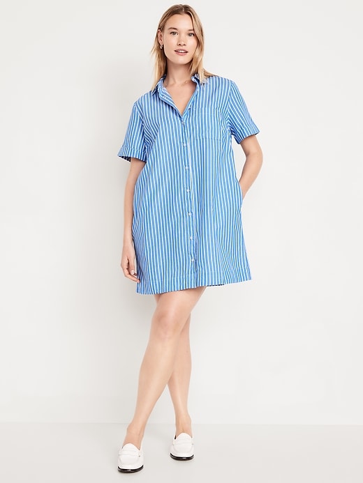 Image number 4 showing, Striped Mini Shirt Dress