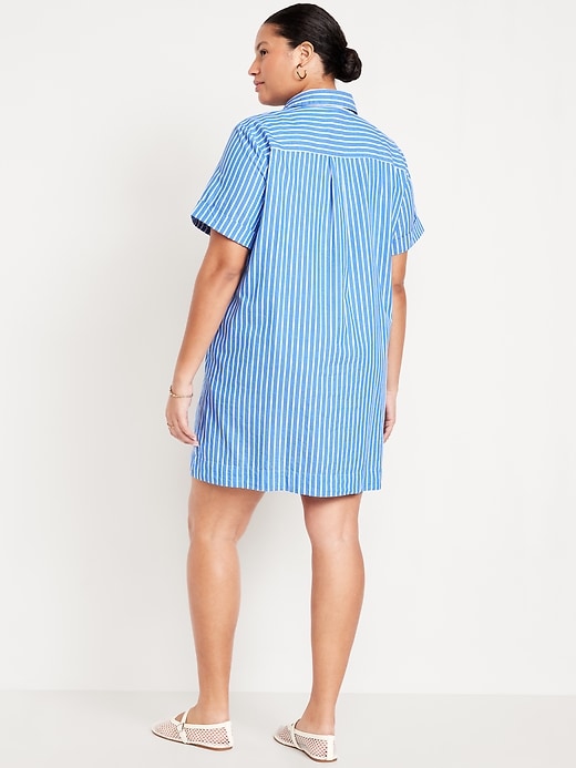 Image number 7 showing, Striped Mini Shirt Dress