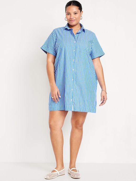 Image number 6 showing, Striped Mini Shirt Dress