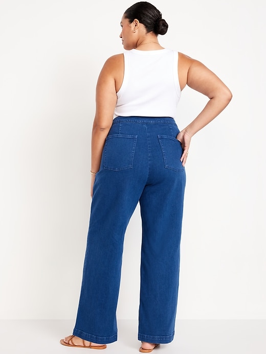 Image number 7 showing, Extra High-Waisted Mariner Wide-Leg Jeans