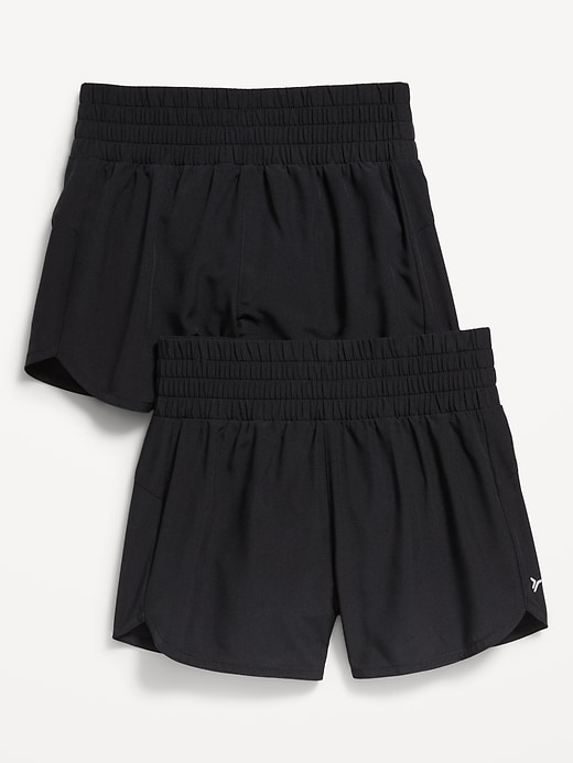 View large product image 2 of 2. High-Waisted Dolphin-Hem Run Shorts 2-Pack for Girls