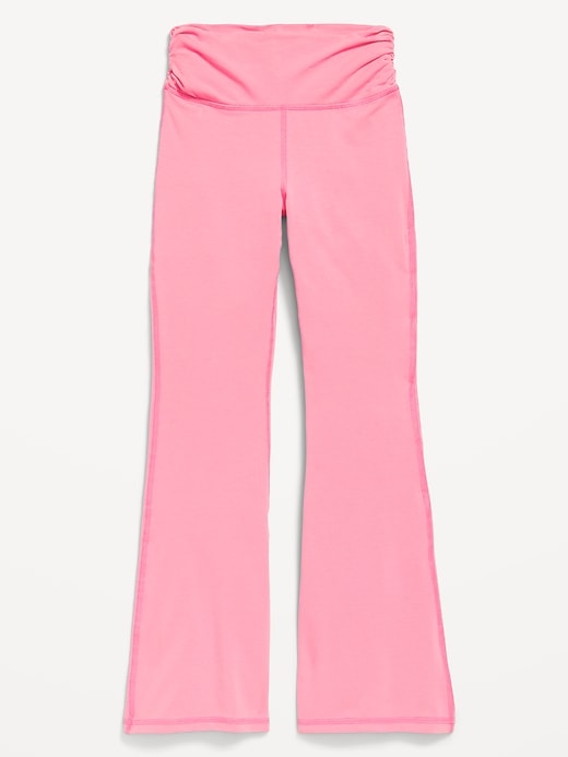 Image number 4 showing, High-Waisted PowerChill Side-Ruched Flared Leggings for Girls