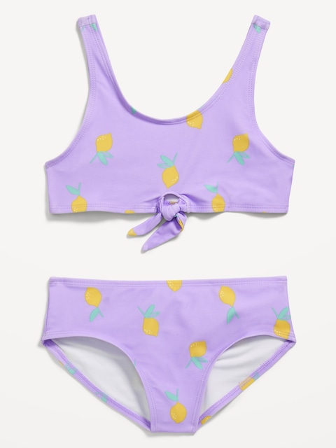 Bikini noué à motif pour fille
