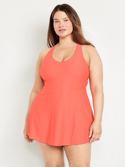 Image number 7 showing, Matte Tie-Back Swim Dress