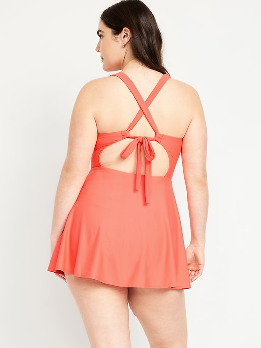 Image number 6 showing, Matte Tie-Back Swim Dress