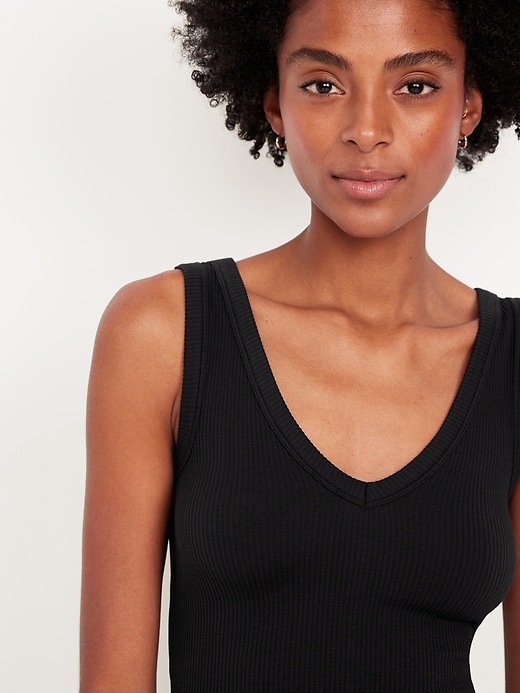 Image number 4 showing, Exhale V-Neck Rib Tank