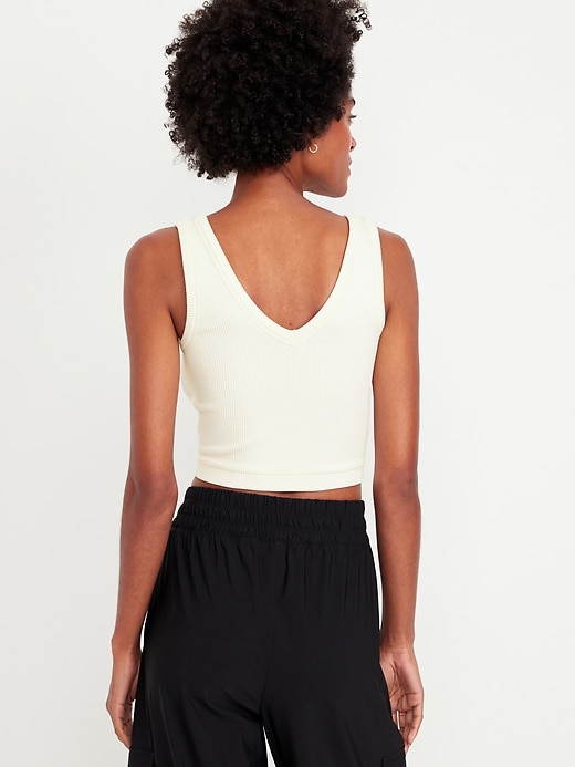 Image number 2 showing, Exhale V-Neck Rib Tank