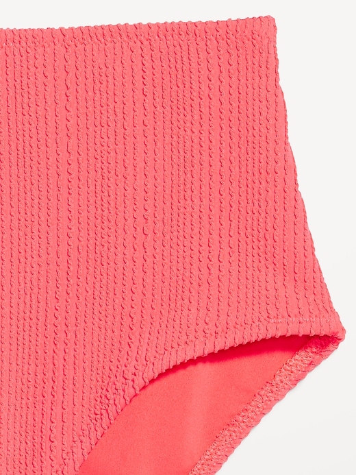 Image number 9 showing, High-Waisted Ribbed Bikini Swim Bottoms