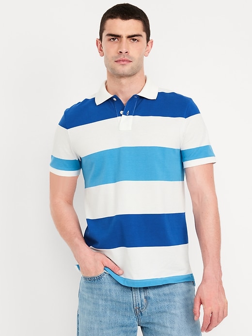 Image number 1 showing, Classic Fit Striped Pique Polo