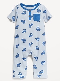 Image number 1 showing, Unisex Waffle-Knit Henley Bodysuit for Baby