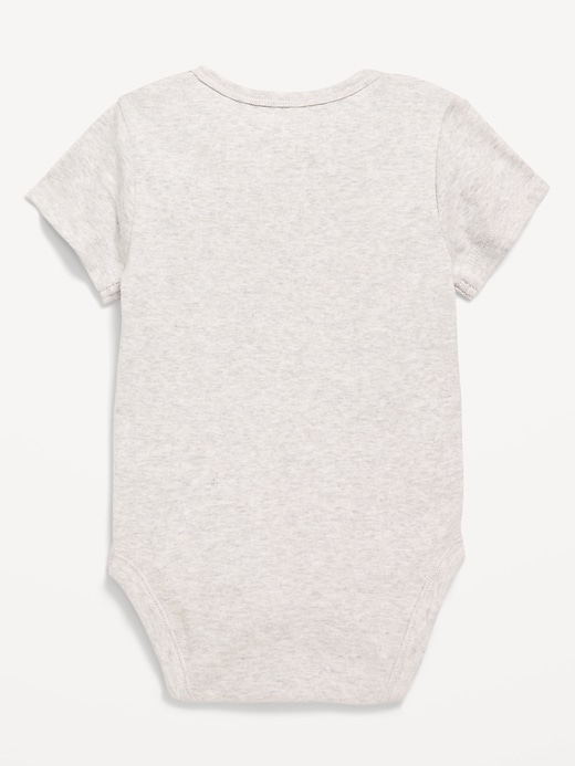 View large product image 2 of 2. Unisex Short-Sleeve Bodysuit for Baby