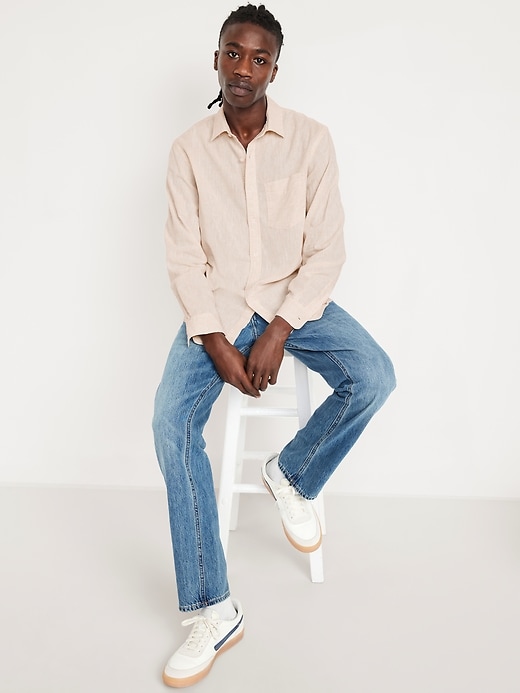 Image number 3 showing, Relaxed Fit Linen-Blend Shirt