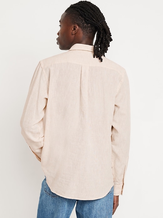 Image number 2 showing, Relaxed Fit Linen-Blend Shirt