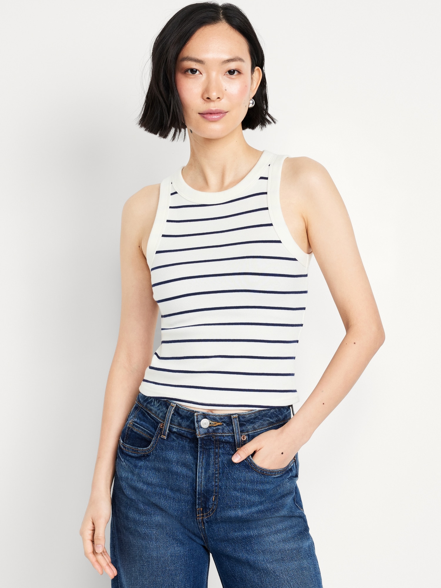 Snug Striped Tank Top