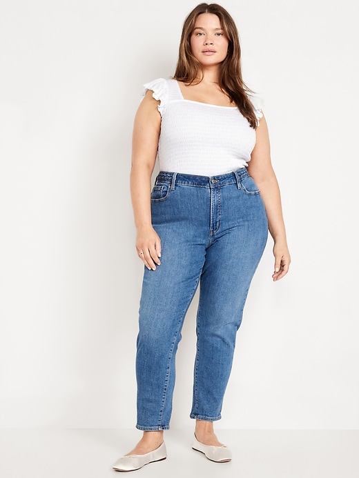 Image number 6 showing, Curvy High-Waisted OG Straight Braided Ankle Jeans