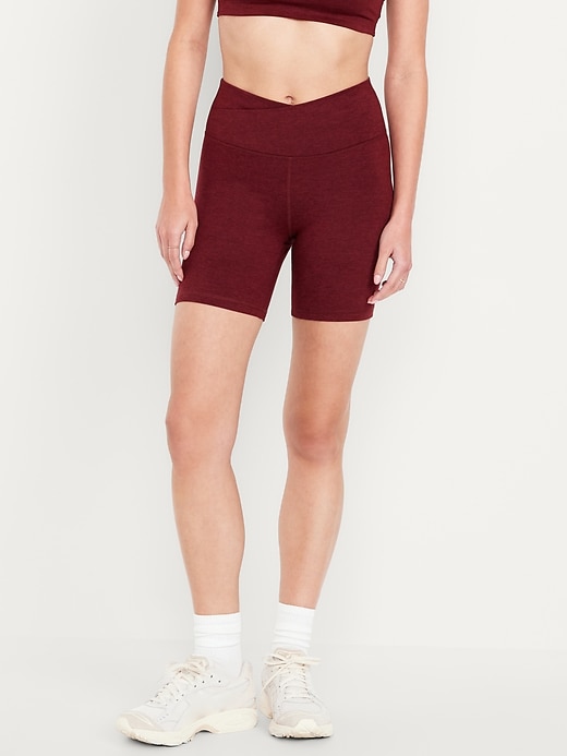 Image number 1 showing, Extra High-Waisted CloudComfy Biker Shorts -- 6-inch inseam