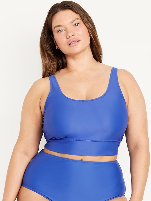 Image number 7 showing, Matte Longline Swim Top