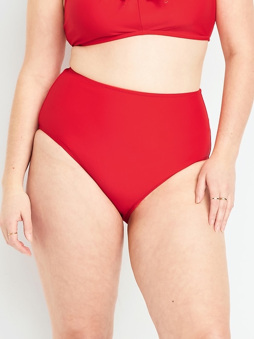 Image number 5 showing, Matte High-Waisted Bikini Swim Bottoms