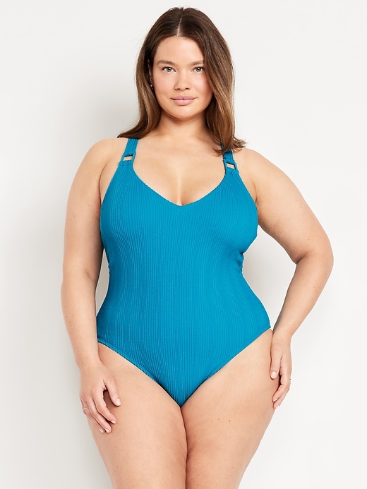 Image number 7 showing, Ribbed One-Piece Swimsuit