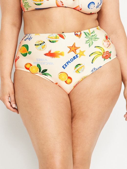 Image number 7 showing, Matte High-Waisted Bikini Swim Bottoms