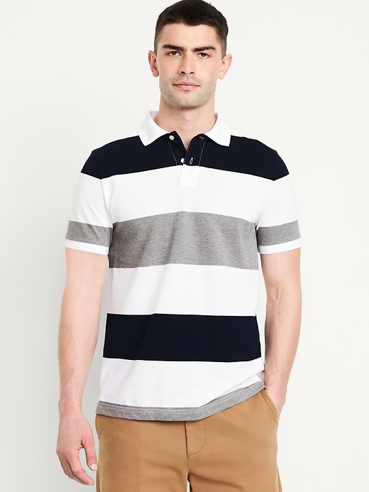 Image number 1 showing, Classic Fit Striped Pique Polo