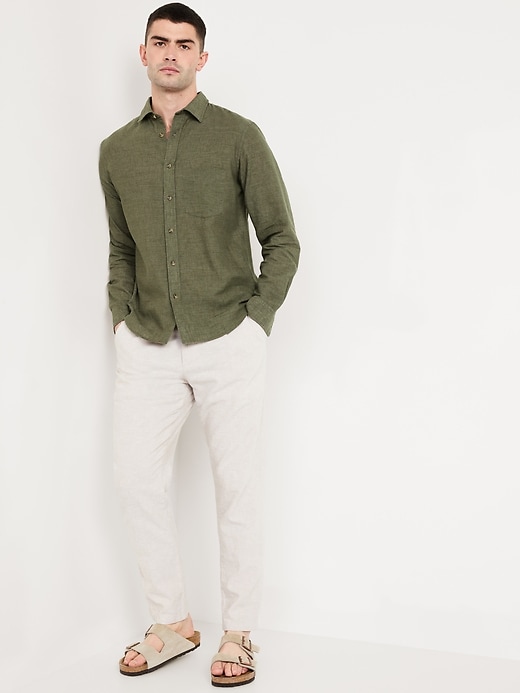 Image number 3 showing, Relaxed Fit Linen-Blend Shirt