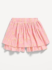 View large product image 4 of 4. Printed High-Waisted Swing Skort for Girls