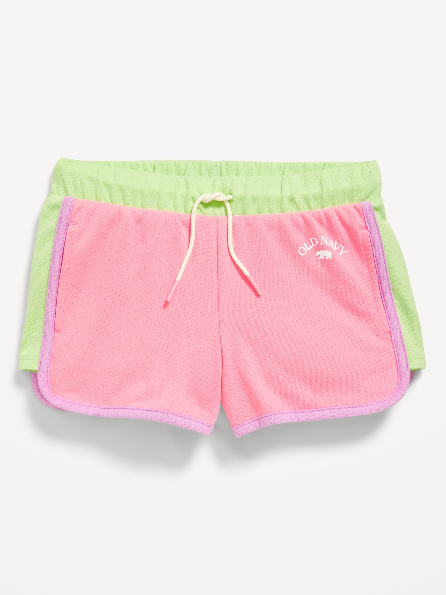 Color-Block Logo-Graphic Cheer Shorts for Girls