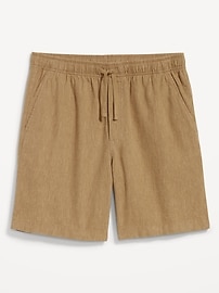 L'image numéro 3 présente Short de jogging en mélange de lin, entrejambe de 18 cm