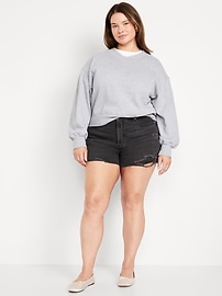 Curvy High-Waisted OG Jean Cut-Off Shorts -- 3-inch inseam