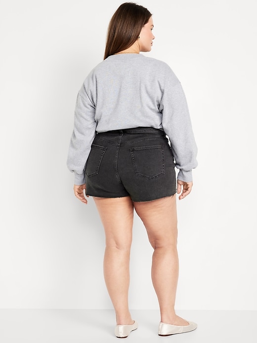 Image number 8 showing, Curvy High-Waisted OG Jean Cut-Off Shorts -- 3-inch inseam