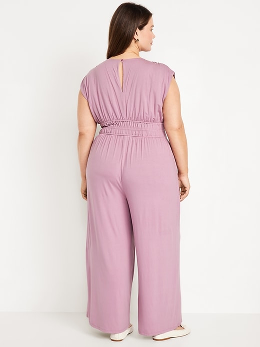 Image number 7 showing, Waist-Defined Wide-Leg Jumpsuit