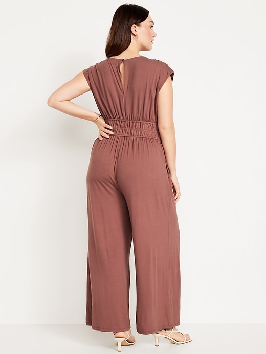 Image number 5 showing, Waist-Defined Wide-Leg Jumpsuit