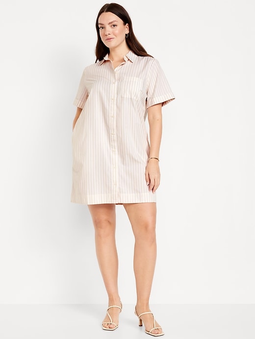 Image number 4 showing, Striped Mini Shirt Dress