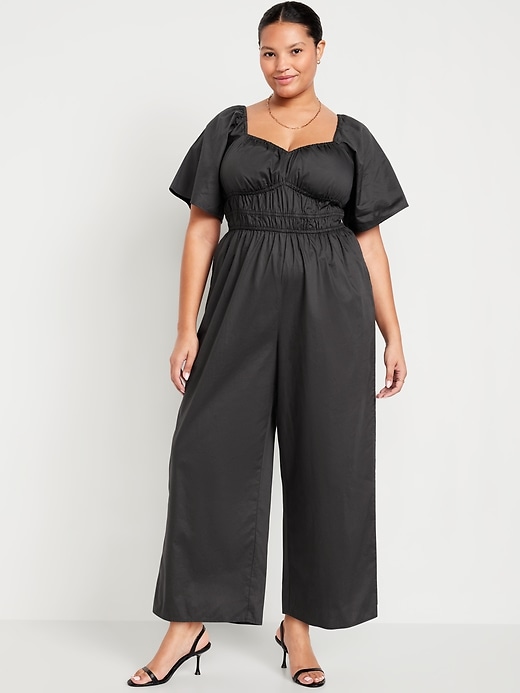 Image number 5 showing, Smocked-Waist Wide-Leg Jumpsuit