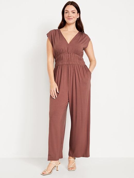 Image number 4 showing, Waist-Defined Wide-Leg Jumpsuit