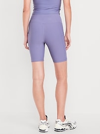 Image number 2 showing, High-Waisted PowerSoft Biker Shorts -- 8-inch inseam