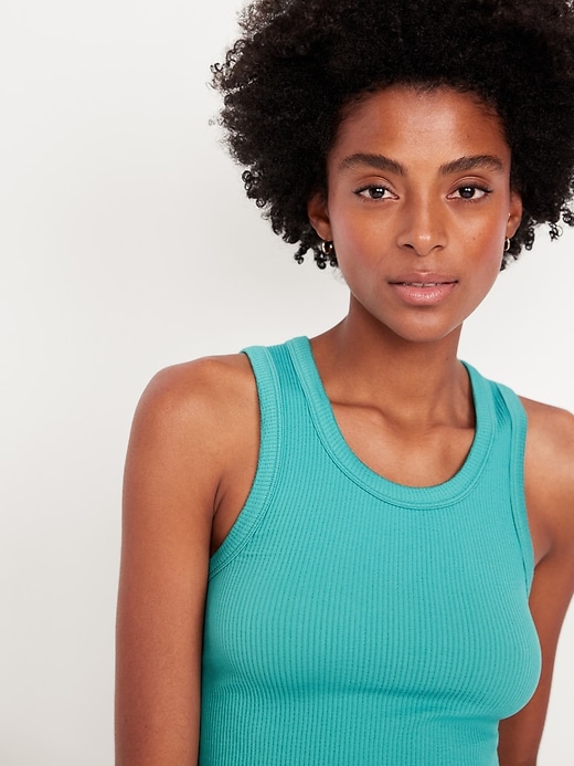 Image number 4 showing, Fitted Seamless Ribbed Tank Top