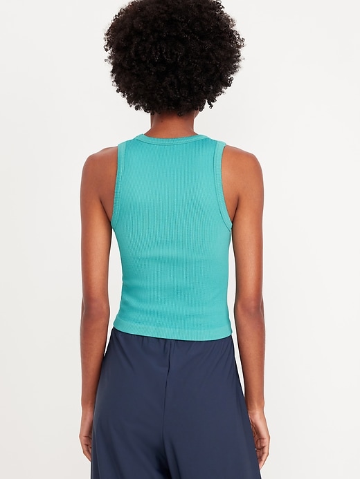 Image number 2 showing, Fitted Seamless Ribbed Tank Top