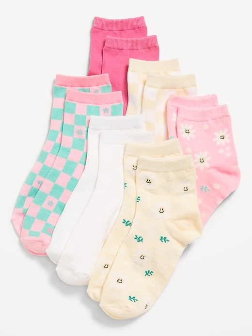 View large product image 1 of 2. Quarter-Crew Socks 6-Pack for Girls