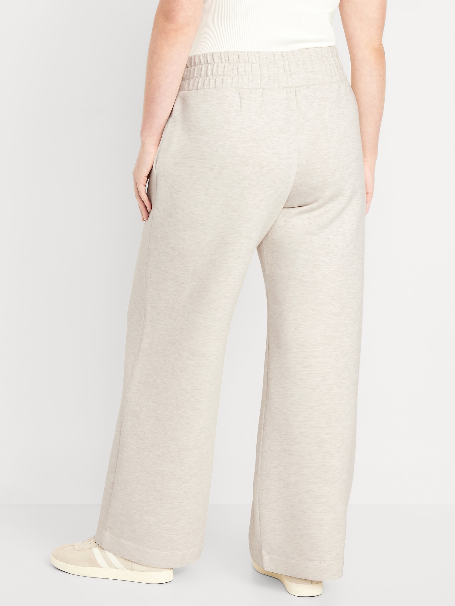 High-Waisted Bounce Fleece Wide-Leg Pants